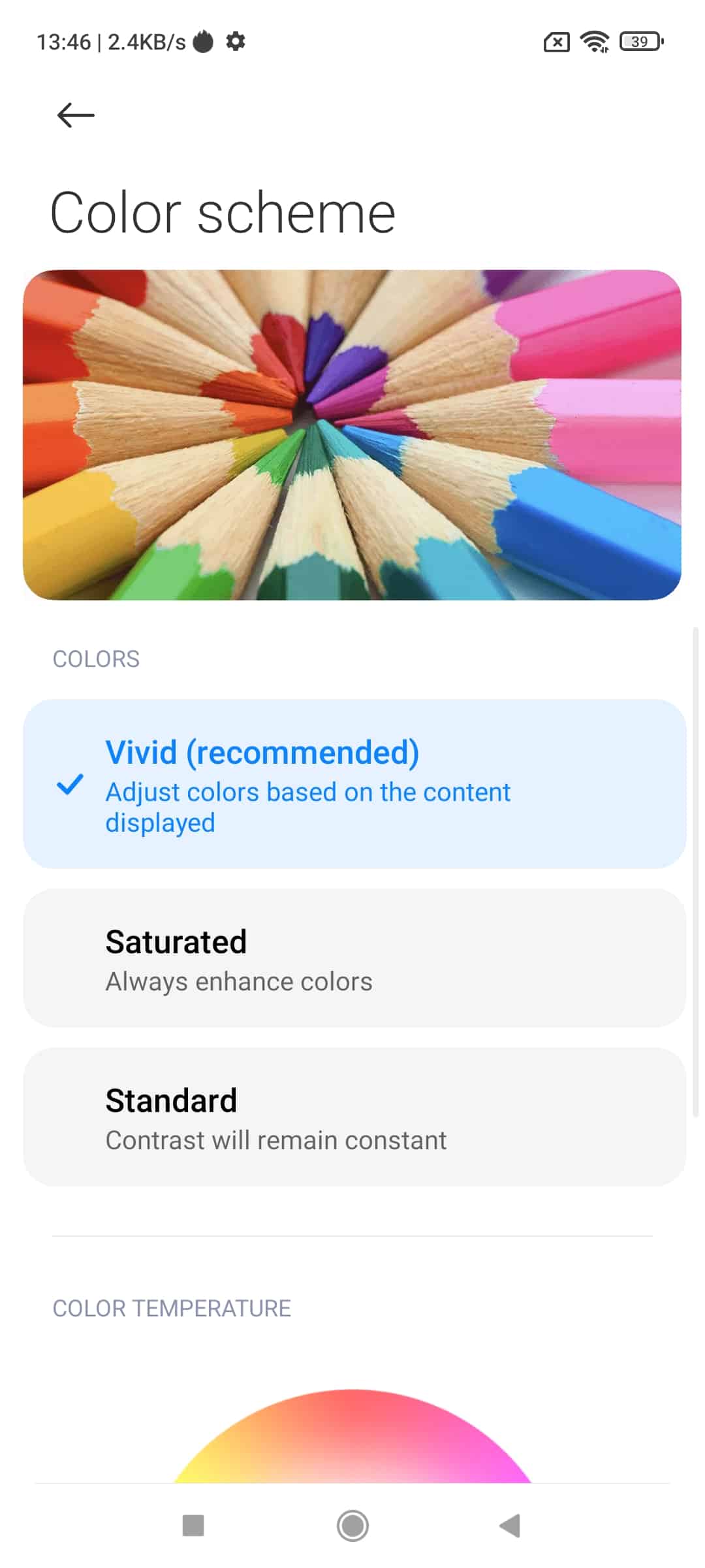 color scheme